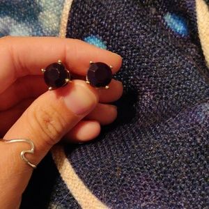 Dark purple earrings